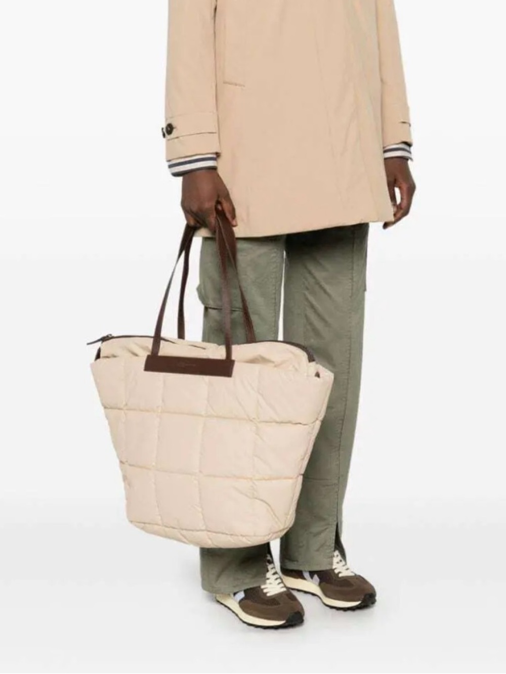 Vee Collective Porter Basque Tote in Barely Beige